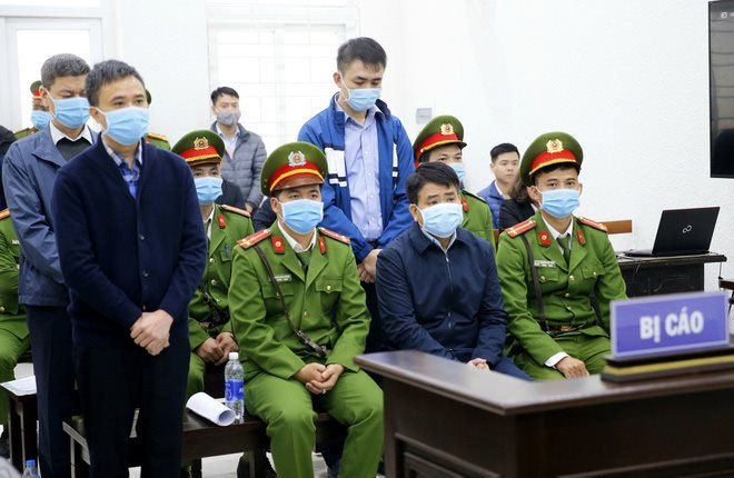 Cựu Chủ tịch TP Hà Nội Nguyễn Đức Chung tại phiên tòa xét xử ngày 12/12/2020 trong một vụ án khác