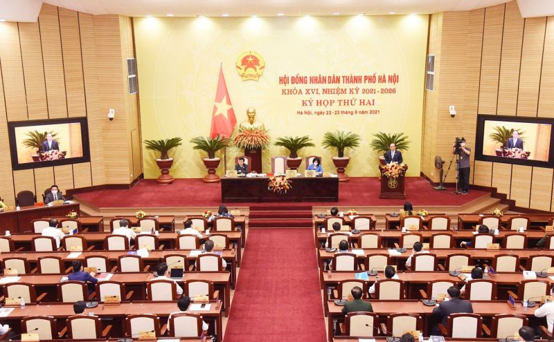 Quảng cảnh kỳ họp thứ 2, HĐND TP Hà Nội