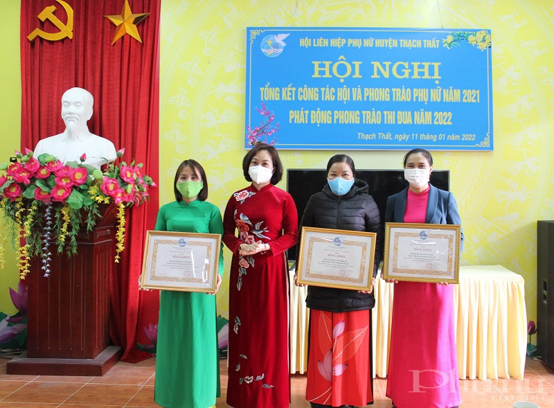 Năm 2021, 3 tập thể Hội LHPN cơ sở được Trung ương Hội LHPN Việt Nam khen thưởng vì có thành tích suất sắc trong công tác Hội và phong trào thi đua