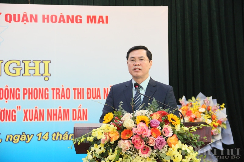 Đồng chí Nguyễn Xuân Phong - PBT thường trực Quận ủy cũng bày tỏ sự tin tưởng vào đội ngũ cán bộ Hội trong nhiệm kỳ mới.